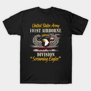 Proud U.S Army 101st Airborne Division Screaming Eagles - Veterans Day Gift T-Shirt